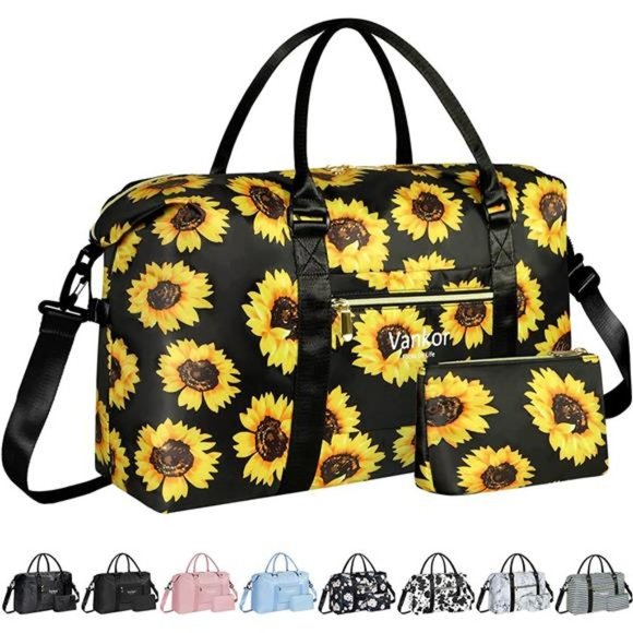LARGE Duffle Bag for Travel Waterproof Sunflower Duffel Bags